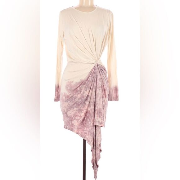 YFB Asymmetrical Ombré Tie Dye Long Sleeve Dress M - Picture 1 of 4
